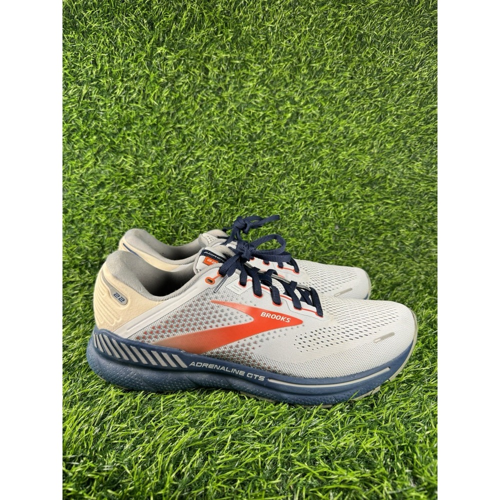 Brooks Adrenaline GTS 22 Mens Running Shoes Gray Arctic Red 12.5 D 110366-1D-004